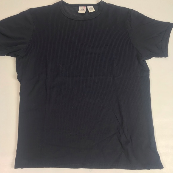 Armani exchange black tight fitting Tee men’s L - Picture 4 of 6